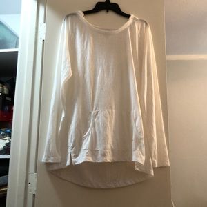 White old navy hooded active wear top
